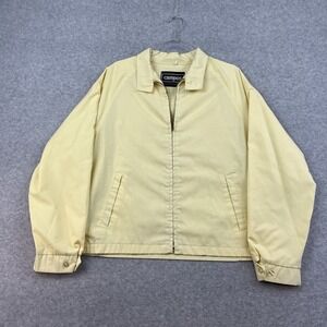 VINTAGE Campus Ricky Jacket MenM Cotton Bomber 70s 80s Pastel Yellow Rockabilly